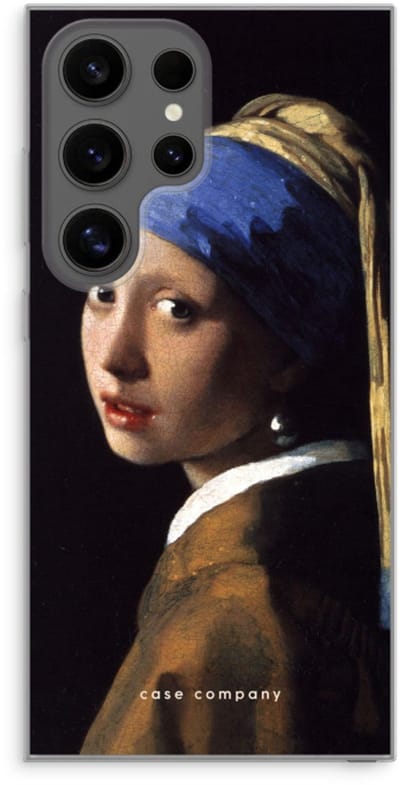 Case Company® - Hoesje geschikt voor Samsung Galaxy S24 Ultra hoesje - The Pearl Earring - Soft Cover Telefoonhoesje - Bescherming aan alle Kanten en Schermrand