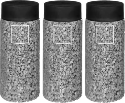 Atmosphera decoratie/hobby steentjes - 3x - grijs - 750 gram - Aquarium en vazen vulling - steen korrels