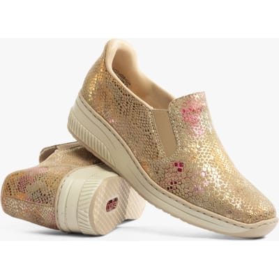 Rieker Instappers beige Synthetisch - Dames - Maat 42