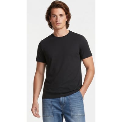 Brooks Brothers Black Cotton Crewneck T-shirt Black Size: S | Basic T-Shirts Outlet | Heren | Zwart