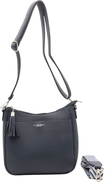 Flora & Co - crossbodytas - fashion riem - blauw