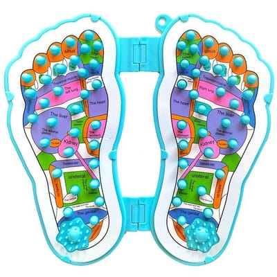 Verzorgingstool Loopmassageapparaat Plaat Bord Voet Acupressuur Punt Massager Voetmassagekussen Plantaire Massager Reflexologie Massagemat blue