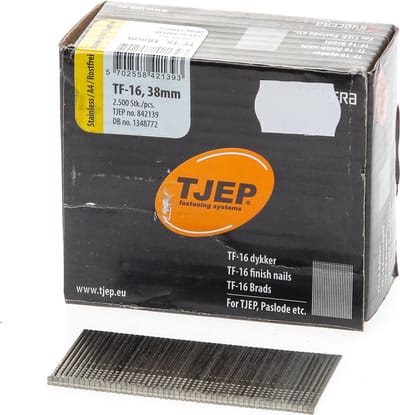 Brad 16G 1.6mm l= 38mm recht RVS (2500)