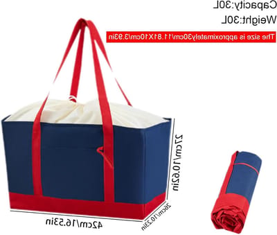 Vouwbare Grote Koeltas, Waterdichte Lunchtas en Winkelmand voor Familie, Kamperen, Picknicken en Barbecue