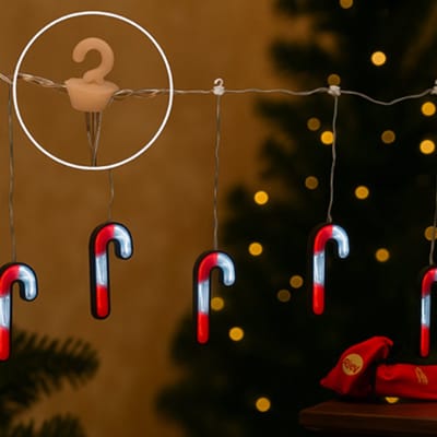 HEM Infinity Kerstverlichting - LED Zuurstokken Met Spiegel Effect - Warme Gloed - Inclusief Opbergzak - Kerstdecoratie Binnen - Infinity Candy Canes in een gordijn