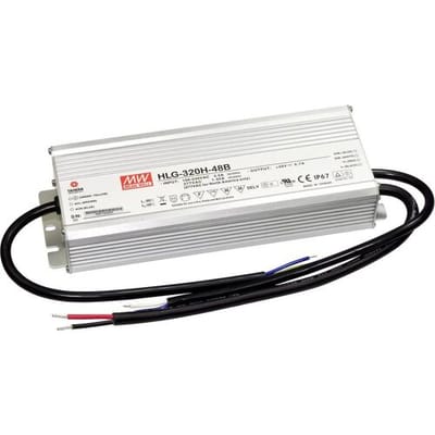 MEAN WELL HLG-320H-48B LED-driver, LED-transformator Constante spanning, Constante stroomsterkte 321 W 6.7 A 24 - 48 V/DC Dimbaar, PFC-schakeling,