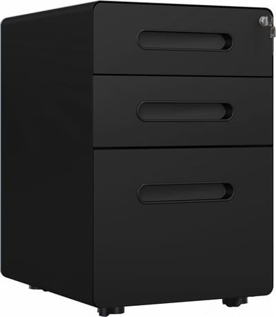 Vinsetto Rolcontainer archiefkast met 3 laden kantoorcontainer staal 924-007