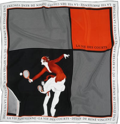 We Love Ties - Sjaals - Sjaal Tennis La Vie des Courts - rood / zwart / wit
