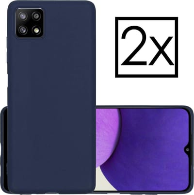 Hoesje - 2 Stuks - Geschikt voor Samsung Galaxy A22 4G - Sterk & Shockproof - Case Siliconen - Back Cover - Telefoon Hoes - Lichtroze
