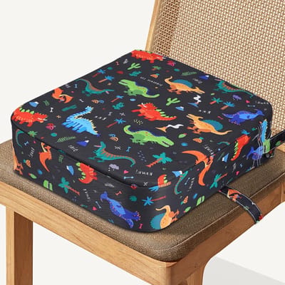 Boosterstoel voor Kinderen met Antislip Veiligheidsgordels, Wasbare Hoes en Draagbaar Ontwerp voor Eten, Reizen en Spelen