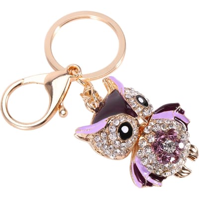 Strass Kristal Sleutelhanger Bedel Hanger Portemonnee Tas Sleutelhanger Cadeau beige