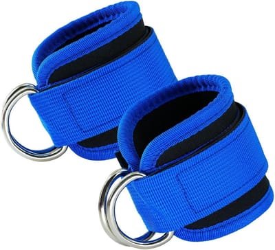 2 Pack Voetlussen, D-Ring Voetboeien, Verstelbare Voetbanden voor Fitness en Krachttraining op Kabelmachines