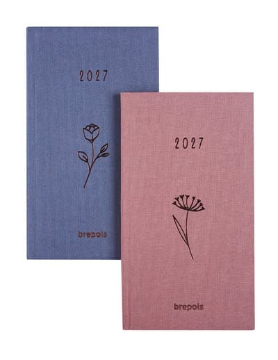 Brepols agenda 2027 - INTERPLAN [0.736] - AURELIA - Zakagenda - 1 week op 2 pagina's - Weekoverzicht - Blauw/grijs - 9 x 16 cm