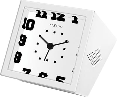 NeXtime Square - Tafelklok - Kunststof - Wit