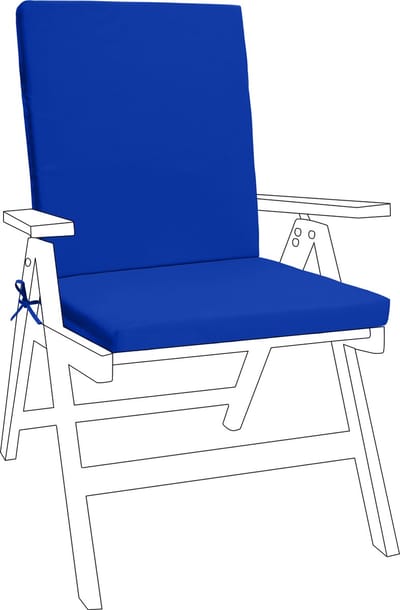 Stoel Zitkussen voor Tuin - Hoge Rug Tuinkussen - Zitkussen Ergonomisch - Tuinstoelkussens met Lint - Buiten Tuin Stoelkussen - Zitkussens 44cm x 100cm