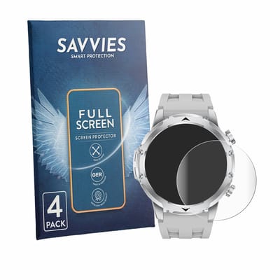 Savvies - Screenprotector voor FitVigor Smartwatch 1.53" - Folie Beschermfolie transparant volledig dekking 4 Stuks
