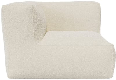 Vente-unique Hoekfauteuil van beige boucléstof NOUMARA