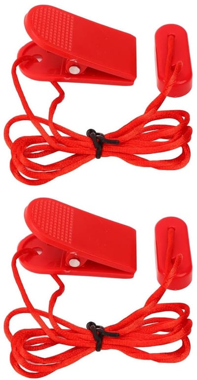Loopband Veiligheidssleutel - Fitness Clip - Veilig Trainen - Automatische Stop - 2 Stuks - Zwart