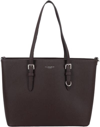 Flora & Co Nora Grote Schoudertas - Dames - Imitatieleer - Donker Bruin