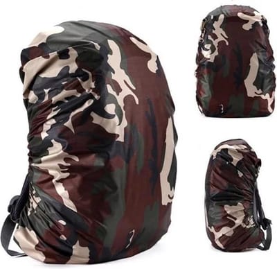 Glim® Originele regenhoes voor rugzak - Tas beschermer - 35 liter - Waterdicht - Rugzak universeel Camouflage