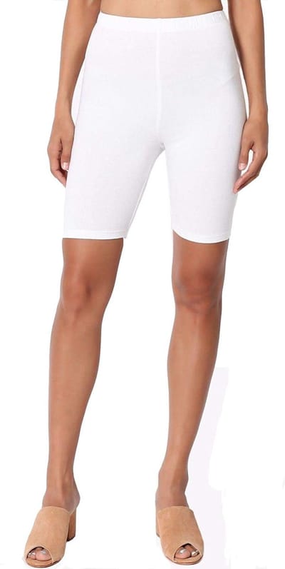 Comfortabele Dames Korte Broek / Short | legging / Cyclist Short | Sportbroekje | Wit - M