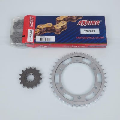 Kit chaîne Axring pour moto Yamaha 500 Rd Lc 1984 à 1986 15x38 P530 Al120mm Neuf