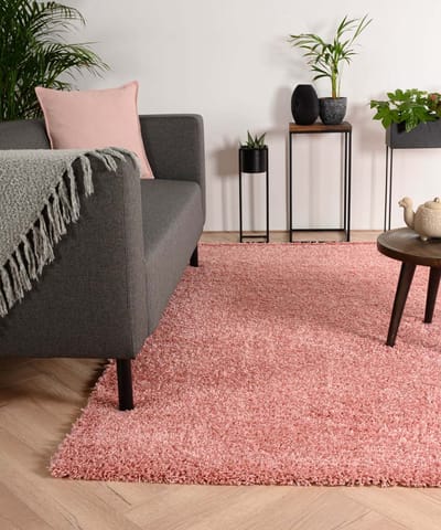 Hoogpolig vloerkleed - Shaggy Trend roze 60x110