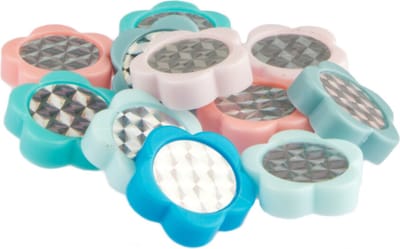 Pexkids Bloemvormige spaakkralen - Reflecterend - 12 stuks - Vier kleuren