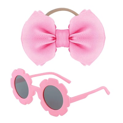 Dailygoods- Zonnebril Bloemvorm - Hoofdband - Zonnebril Kind - Elastische Hoofdband - Schattige Bril - Geschikt voor Feestjes - Kinderen Zonnebril