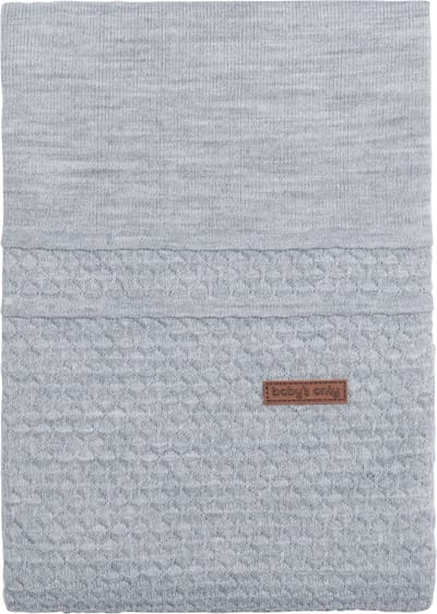Baby's Only Gebreid baby dekbedovertrek ledikant - baby deken Cloud - Grijs - 100x135 cm