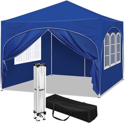 Jessi Store - Partytent - Partytent 3x3 - Paviljoen - Opvouwbaar - Easy Up - Verstelbaar - Waterafstotend - UV Bescherming - Blauw