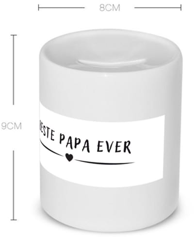 Akyol - beste papa ever Spaarpot - Vader - father - leuk cadeau voor je vader - 350 ML inhoud