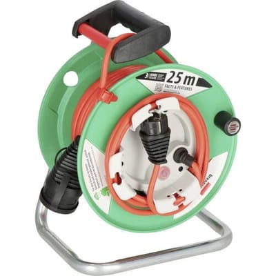 Brennenstuhl Garant G Bretec IP44 Kabelhaspel (Buiten Kabelhaspel voor de tuin met 23+2m kabel in rood, speciale kunststof, korte termijn buitengebruik, Made in Germany)