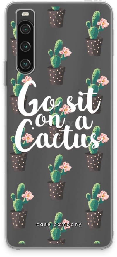 Case Company® - Hoesje geschikt voor Sony Xperia 10 IV hoesje - Cactus quote - Soft Cover Telefoonhoesje - Bescherming aan alle Kanten en Schermrand