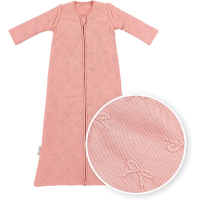 Meyco Baby Studio Collection Bow baby slaapzak Met Afritsbare Mouwen - Rose - 70cm - 2.5 TOG