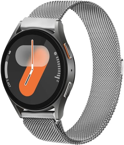 SBG Universeel 22MM Horloge Bandje / Smartwatch Bandje | Milanees Roestvrij Stalen Horlogebandje Magnetisch - Zilver