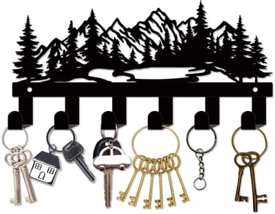 Dailygoods - Wandgemonteerde Sleutelhanger Houder met 6 Haken
