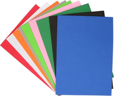 Knutsel foam rubber assorti kleuren - 10x stuks - Hobby en knutsel artikelen/materialen - 20 x 30 cm