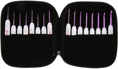 Dailygoods- Haak Set 16-delig - Ergonomische Haaknaaldenset - Haaknaalden 1 mm tot 6 mm - Haak Organizer Case - Comfortabele Grip - Voor Beginners en Liefhebbers