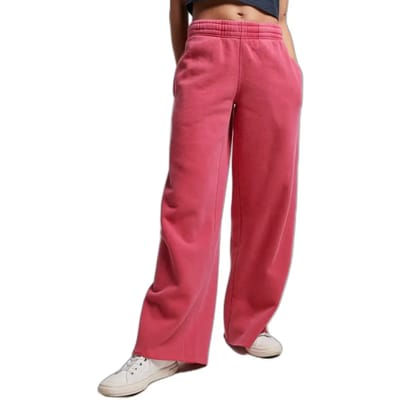 Superdry - Wash joggingbroek met wijde pijpen - Dames - Broeken