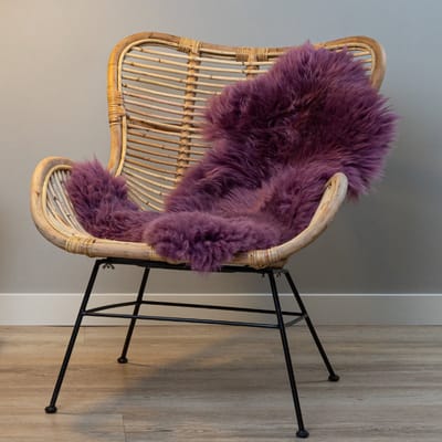 WOOOL Australisch Schapenvacht - Paars XL (115x65cm) 100% Natuurlijk & Echt - Vloerkleed - ECO+