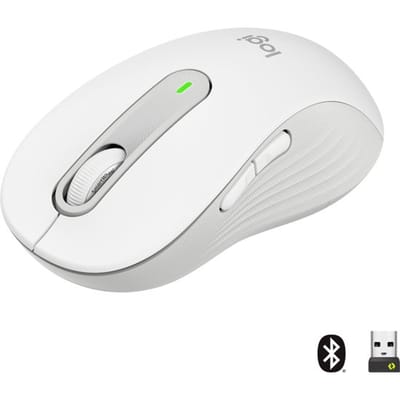 Logitech Signature M650 L Muis Radiografisch, Bluetooth Optisch Wit 5 Toetsen 4000 dpi