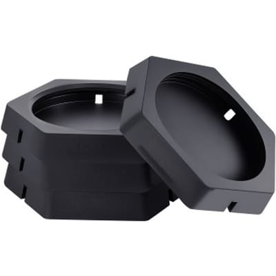 VEVOR 4-pack RV-nivelleringspads, aanhangwagen-krikpads van rubber, 2300 kg laadvermogen (per pad), stabilisatiepad met groot oppervlak, ideaal voor ronde krikvoeten (254 mm)