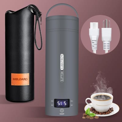 Reis Waterkoker - Mini Ketel - Koffie Thee Maken - 4 Temperatuurstanden - 450 ml - Grijs