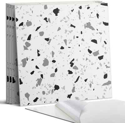 Coloray Wandpanelen Zelfklevend - Abstract steenpatroon Zelfklevende Wandpanelen - 50 cm x 50 cm - Wit Wandpaneel PVC - 4 stuks - Texturen Wandpanelen Zelfklevend - Wandpanelen Keuken - Wandpaneel Badkamer