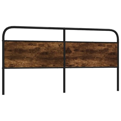 vidaXL - Vervangend - hoofdbord - 180 - cm - staal - en - gerookt - eikenkleurig