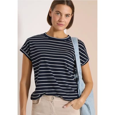 Shirt met ronde hals en strepen