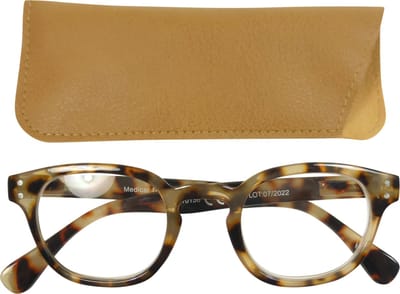 Lilly&June Leesbril Lichtbruin Havana +1 - Met Bijpassend Etui
