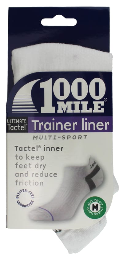 1000 Mile - Heren Ultimate Lage Dubbele Laag Vochtregulerende Trainingssokken - Wit