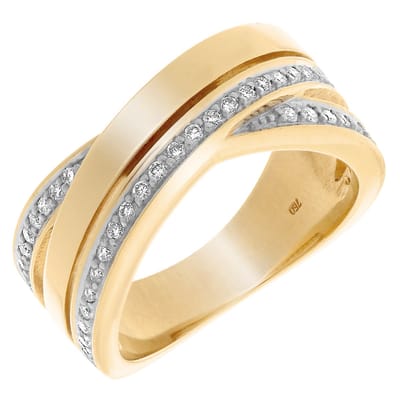 Orphelia RD-33077/54 - Ring - geelgoudkleurige 18 Karaat - Diamant 0.37 ct